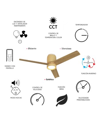 CERAMICA M * PLAFÓN / VENTILADOR  - CERÁMICA BEIGE + MADERA
